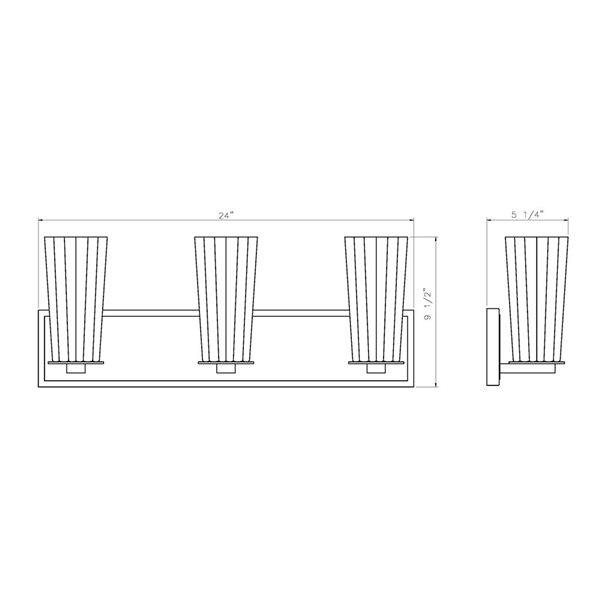 Z-Lite Titus Brushed Nickel 3 Light Vanity