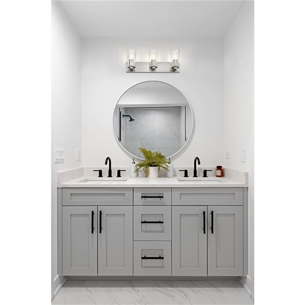 Z-Lite Titus Brushed Nickel 3 Light Vanity 826-3V-BN | RONA