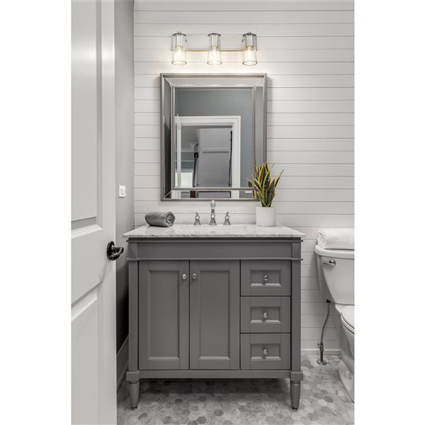 starlight✳︎ Zevni 21 in. 3-Light Modern Gold Bathroom Vanity Light