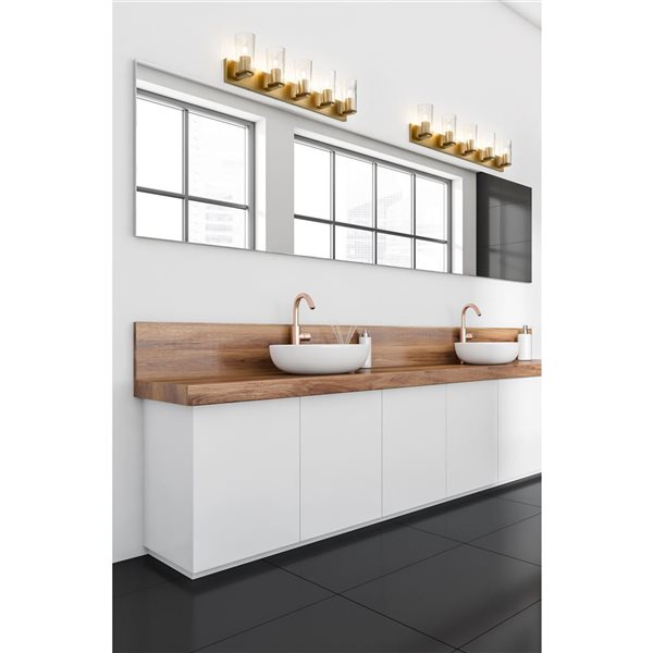 Z-Lite Titus Modern Gold 5 Light Vanity