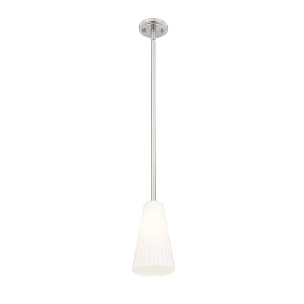 Z-Lite Farrell Brushed Nickel 1 Light Pendant