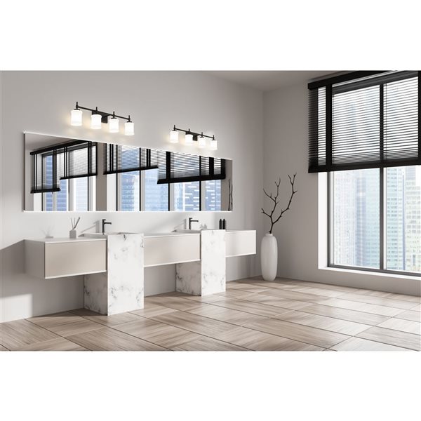 Z-Lite Cadoc Matte Black 4 Light Vanity