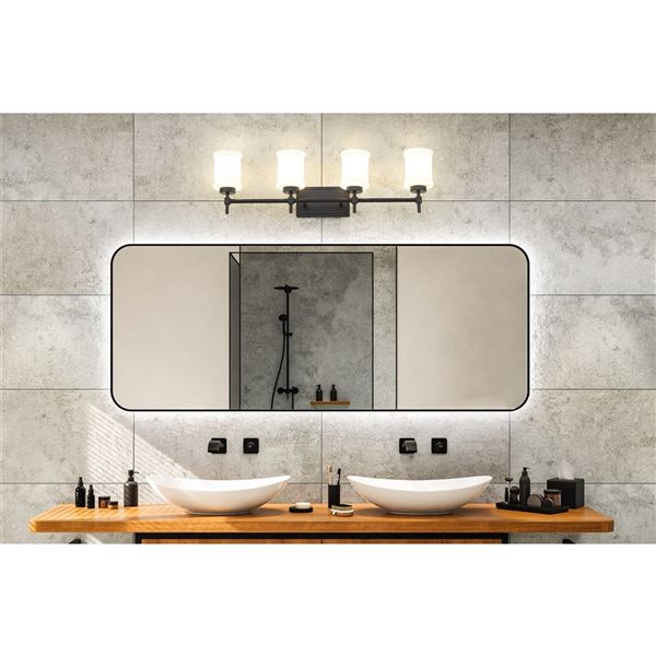 Z-Lite Cadoc Matte Black 4 Light Vanity