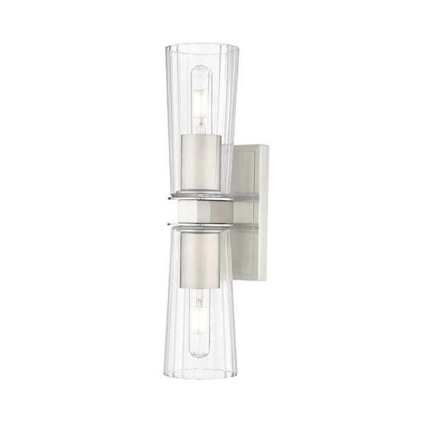 Z-Lite Titus Brushed Nickel 2 Light Wall Sconce