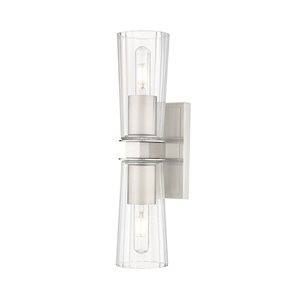 Z-Lite Titus Brushed Nickel 2 Light Wall Sconce