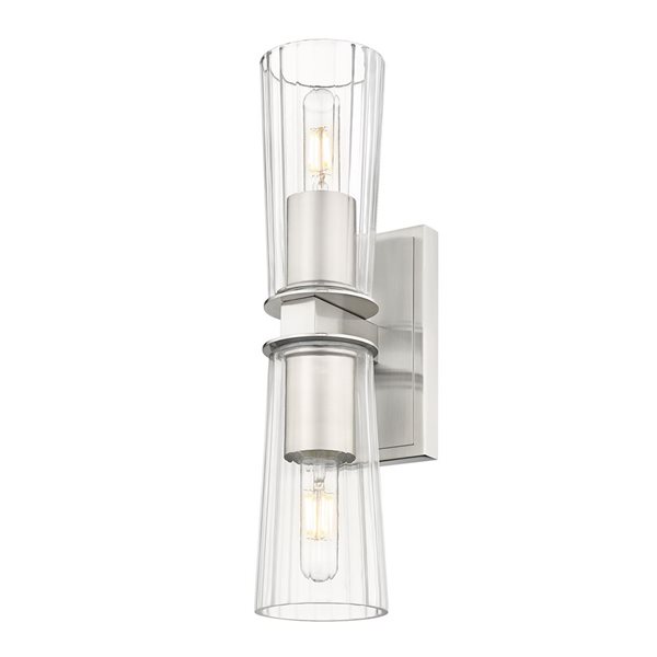 Z-Lite Titus Brushed Nickel 2 Light Wall Sconce