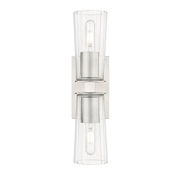 Z-Lite Titus Brushed Nickel 2 Light Wall Sconce