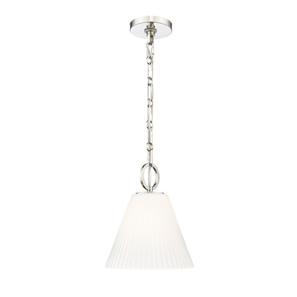 Z-Lite Alaric Polished Nickel 1 Light Pendant