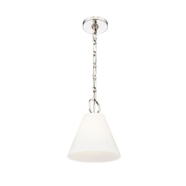 Z-Lite Alaric Polished Nickel 1 Light Pendant