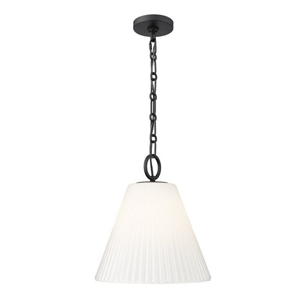 Z-Lite Alaric Matte Black 1 Light Pendant