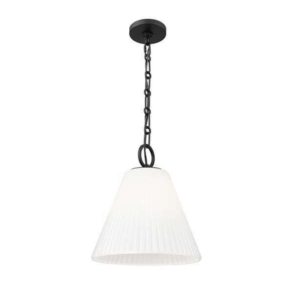 Z-Lite Alaric Matte Black 1 Light Pendant