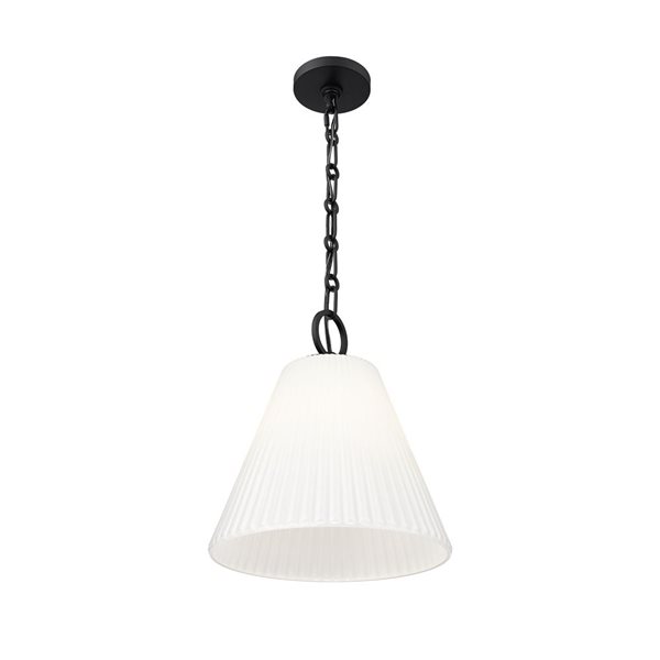 Z-Lite Alaric Matte Black 1 Light Pendant