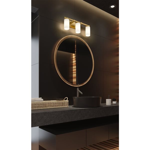 Z-Lite Danica Modern Gold 3 Light Vanity