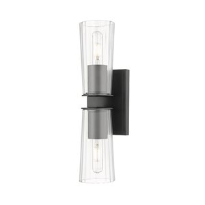 Z-Lite Titus Matte Black 2 Light Wall Sconce