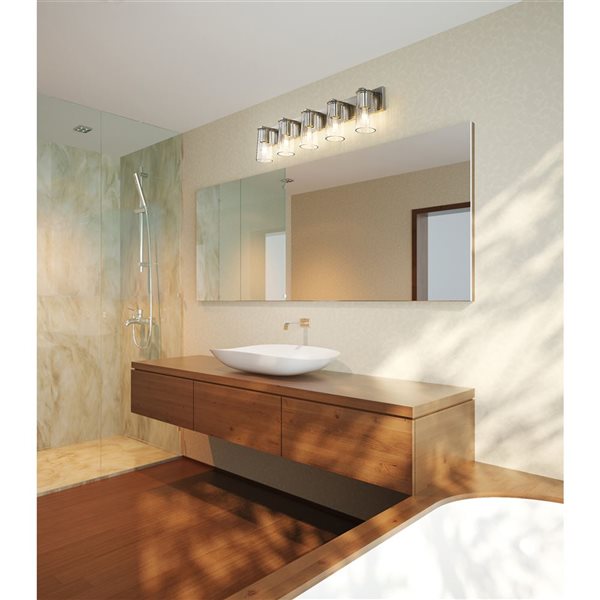 Z-Lite Titus Brushed Nickel 5 Light Vanity