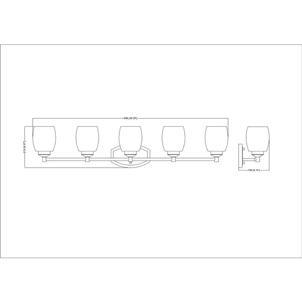 Z-Lite Kendrick Brushed Nickel 5 Light Vanity