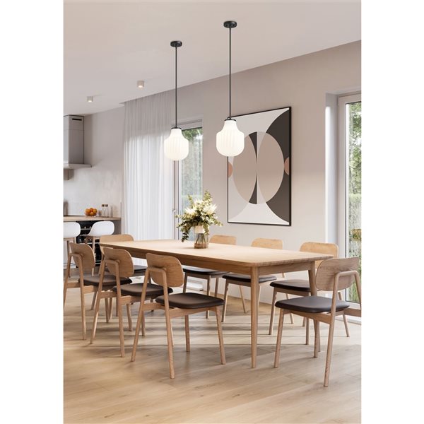 Z-Lite Newbury Matte Black 1 Light Pendant