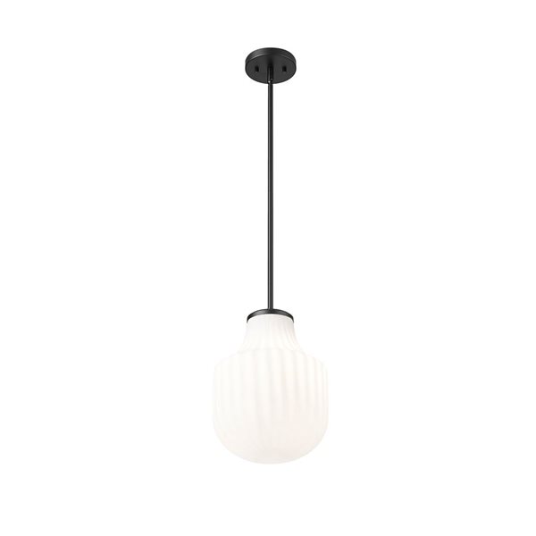 Z-Lite Newbury Matte Black 1 Light Pendant