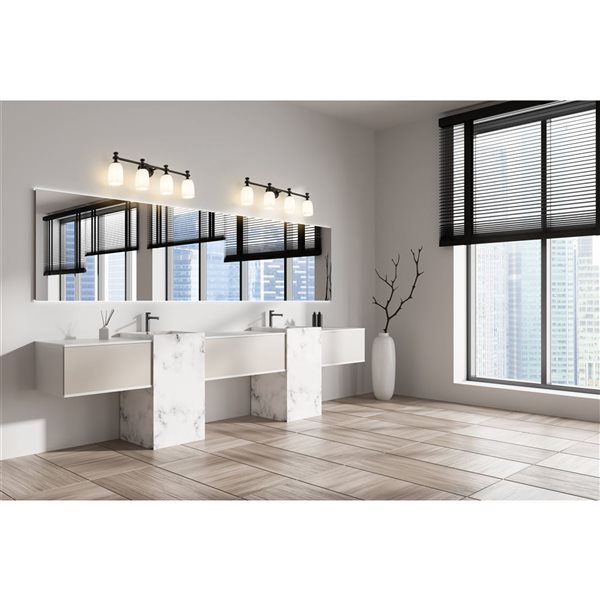 Z-Lite Orion Matte Black 4 Light Vanity