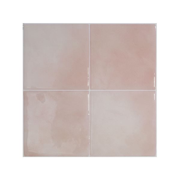 Smart Tiles Zellige Temera 9-in x 9-in Pink 3D Peel and Stick Self-Adhesive Wall Tiles - 4-Pack