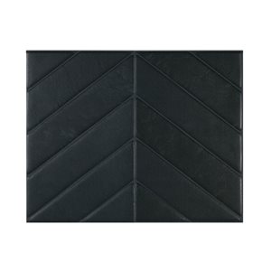 Carreaux muraux autocollants Marquina Chevron de Smart Tiles 3D noir 11,43 x 9 po, lot de 4