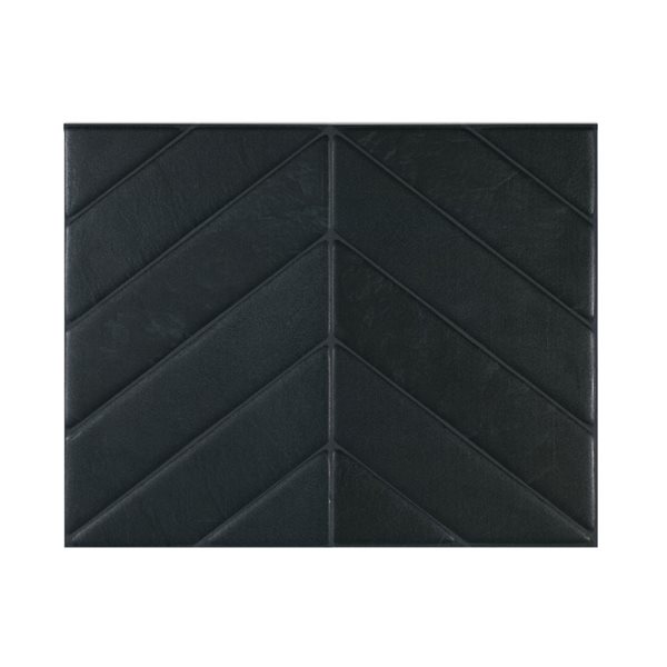 Smart Tiles Chevron Marquina 11.43-in x 9-in Black 3D Peel and Stick Self-Adhesive Wall Tiles - 4-Pack