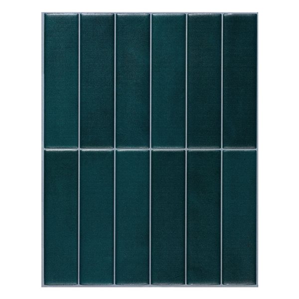 Carreaux muraux autocollants Azla Morocco de Smart Tiles 3D bleu 11,43 x 9 po, lot de 4