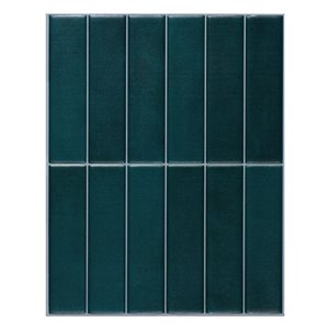 Carreaux muraux autocollants Azla Morocco de Smart Tiles 3D bleu 11,43 x 9 po, lot de 4