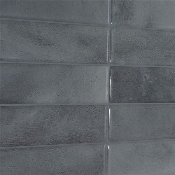 Carreaux muraux autocollants Casa Morocco de Smart Tiles 3D gris 11,43 x 9 po, lot de 4