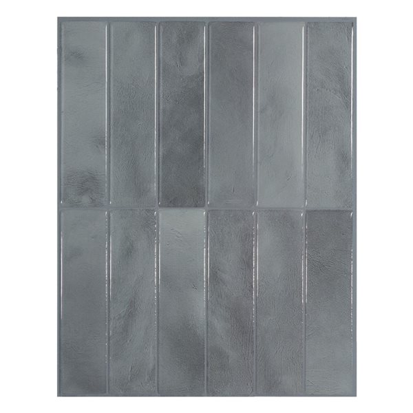 Carreaux muraux autocollants Casa Morocco de Smart Tiles 3D gris 11,43 x 9 po, lot de 4