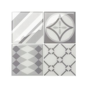 Smart Tiles Vintage Gallo 9-in x 9-in Multicolor 3D Peel and Stick Self-Adhesive Wall Tiles - 4-Pack