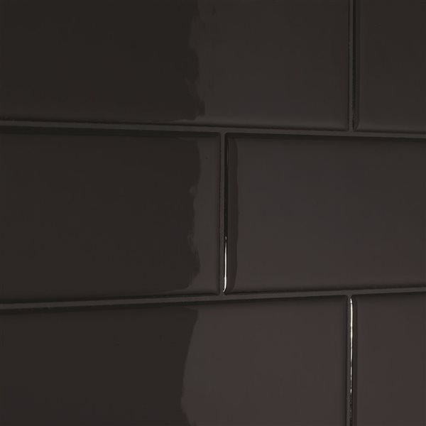 Smart Tiles Oslo Nero 22.56-in x 10.88-in Black 3D Peel and Stick Self-Adhesive Wall Tiles - 2-Pack