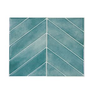 Carreaux muraux autocollants Taby Chevron de Smart Tiles 3D bleu 11,43 x 9 po, lot de 4