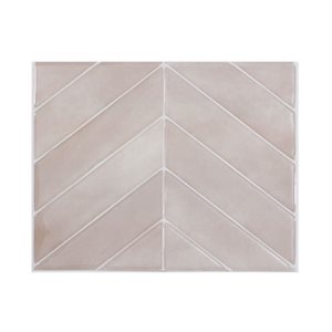 Carreaux muraux autocollants Viby Chevron de Smart Tiles 3D rose 11,43 x 9 po, lot de 4