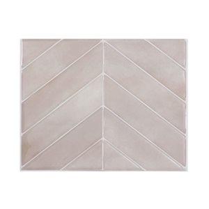 Smart Tiles Chevron Viby 11.43-in x 9-in Pink 3D Peel and Stick Self-Adhesive Wall Tiles - 4-Pack