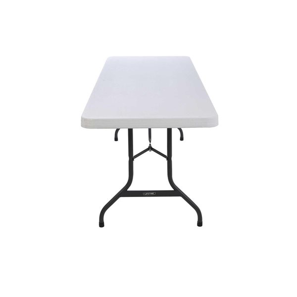 Table pliante commerciale Lifetime 96 x 30 po avec plateau en polyéthylène blanc, 1 unité