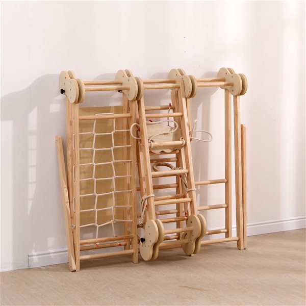 Jeu d'escalade Funphix 5 en 1 en bois, naturel