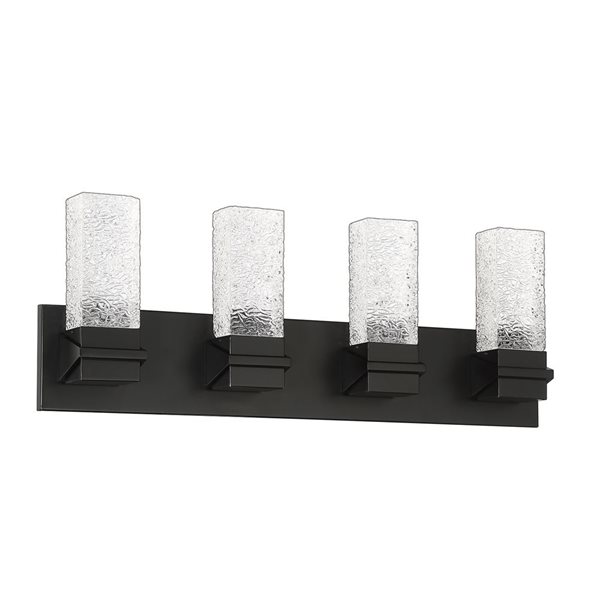 Kendal Lighting ICE Black 4-Light LED Vanity Light