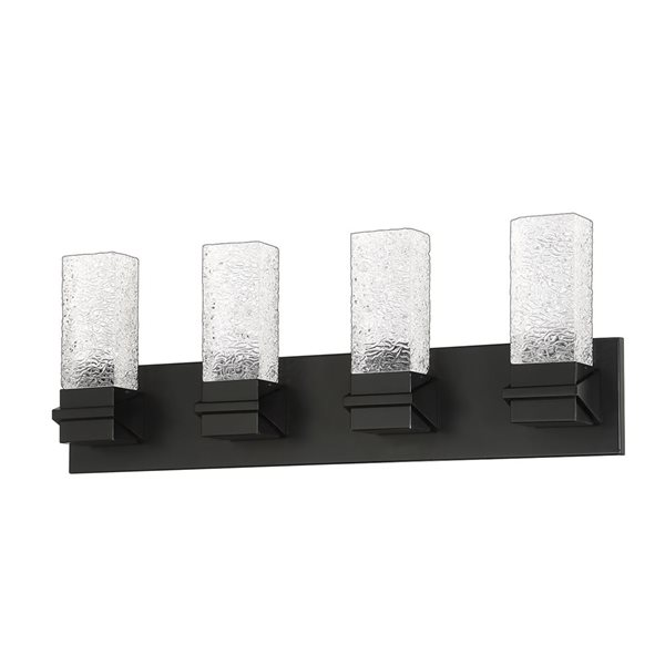 Kendal Lighting ICE Black 4-Light LED Vanity Light