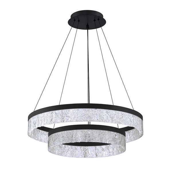 Kendal Lighting ARCTIC ICE 2-Tier Ice LED Pendant