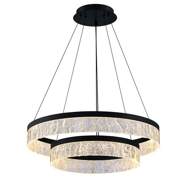 Kendal Lighting ARCTIC ICE 2-Tier Ice LED Pendant