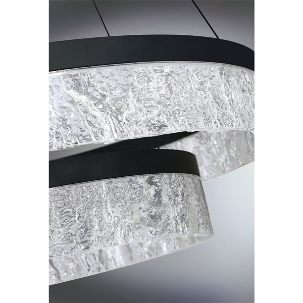 Kendal Lighting ARCTIC ICE 2-Tier Ice LED Pendant