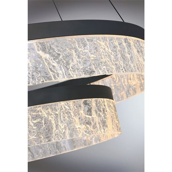 Kendal Lighting ARCTIC ICE 2-Tier Ice LED Pendant