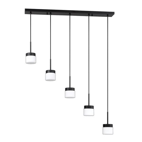 Kendal Lighting NUON Black 5-Light Island Light