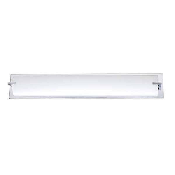 Kendal Lighting PARAMOUNT Chrome 5-Light  Vanity Light with White Glass