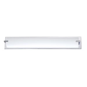 Kendal Lighting PARAMOUNT Chrome 5-Light  Vanity Light with White Glass