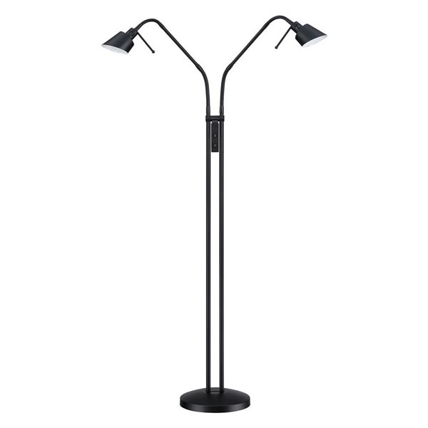 Kendal Lighting OSLO TWINS Black 2-Light Floor Lamp