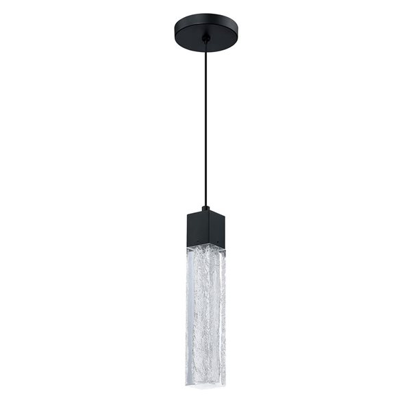 Kendal Lighting ICE AGE Black 1-Light LED Pendant