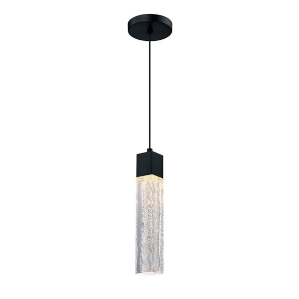 Kendal Lighting ICE AGE Black 1-Light LED Pendant