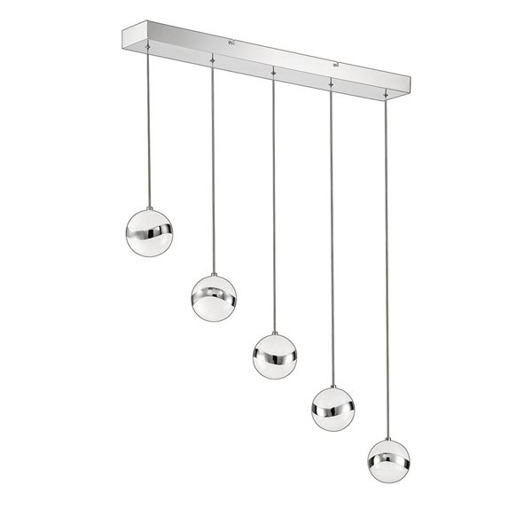 Kendal Lighting MYSTYKE Chrome 5-Light LED Island Light